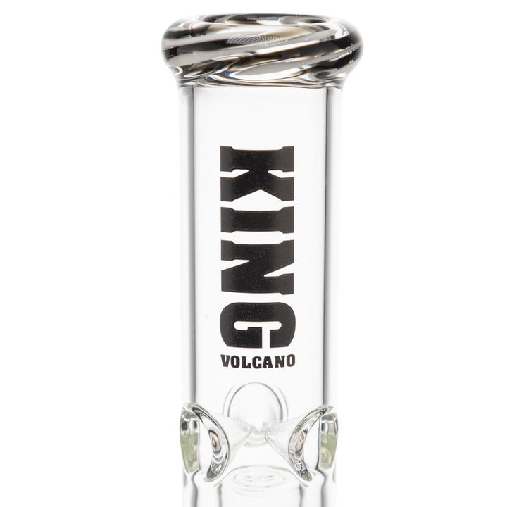 King Volcano 38mm x 12in Wrap Beaker black close up angle - Up N Smoke