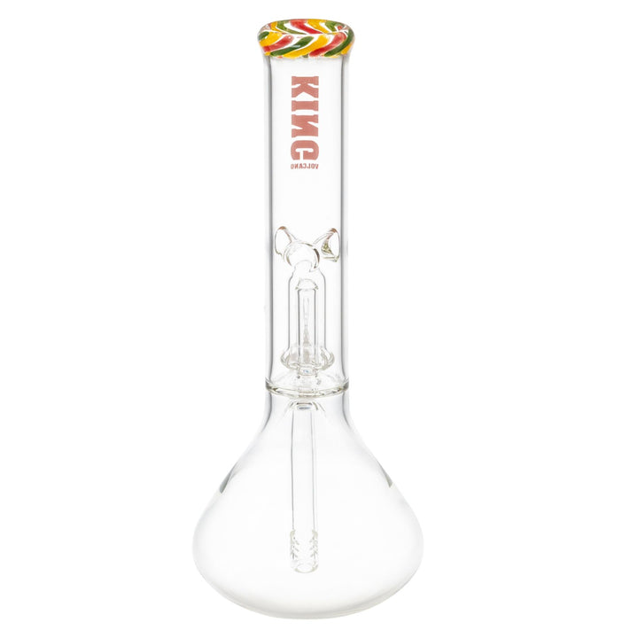 King Volcano 44mmx12” Wrap Beaker red, back angle - Up N Smoke 