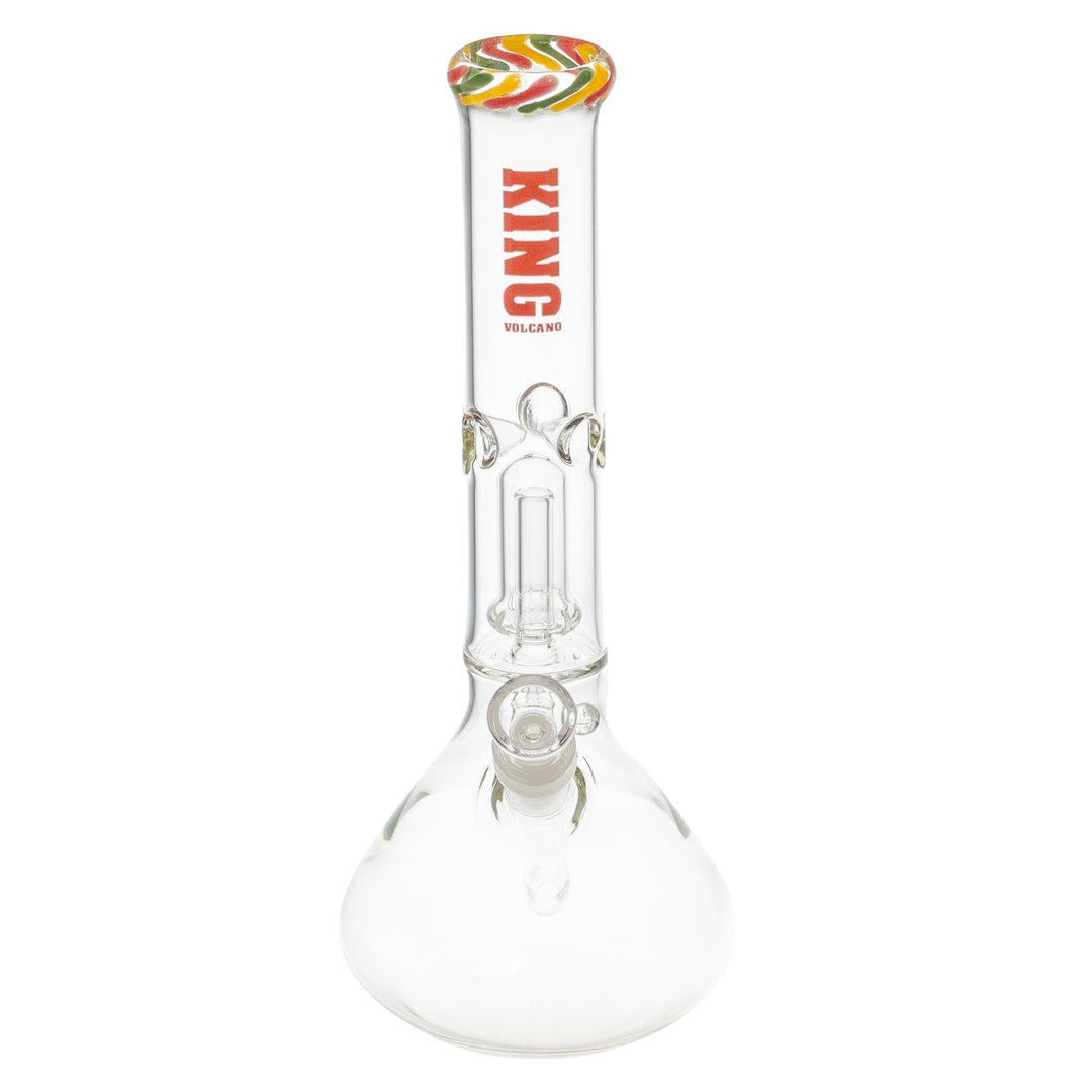 King Volcano 44mmx12” Wrap Beaker red, front angle - Up N Smoke 