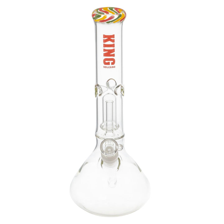 King Volcano 44mmx12” Wrap Beaker red, front angle - Up N Smoke 