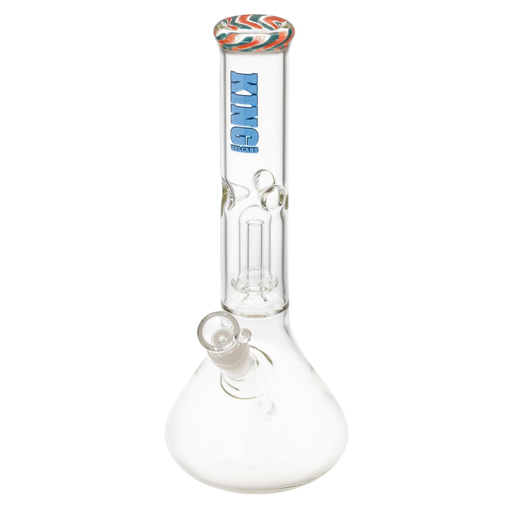 King Volcano 44mmx12” Wrap Beaker blue, slight left angle - Up N Smoke 