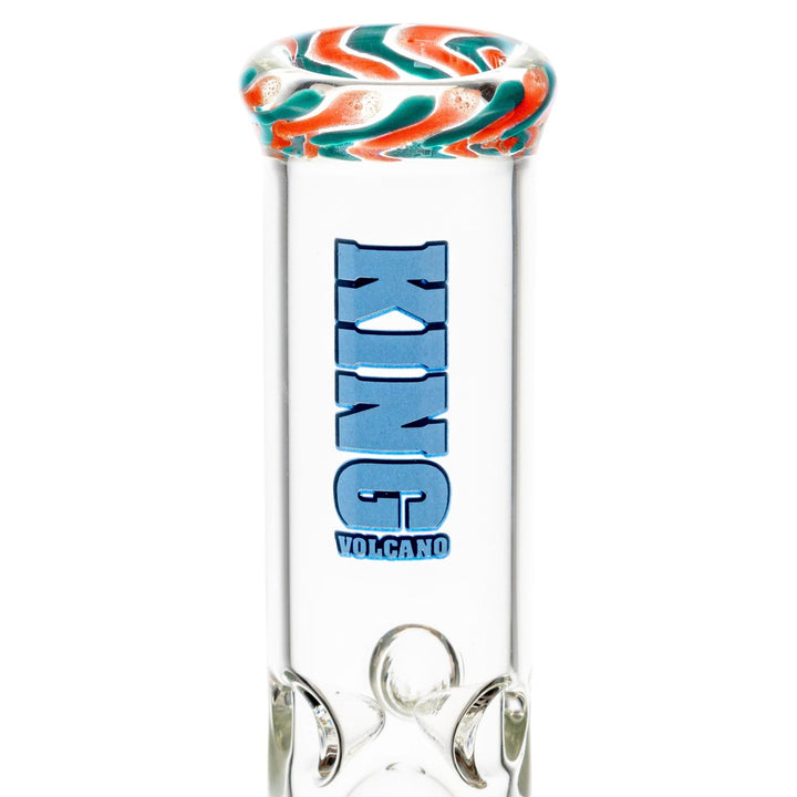 King Volcano 44mmx12” Wrap Beaker blue, logo - Up N Smoke 