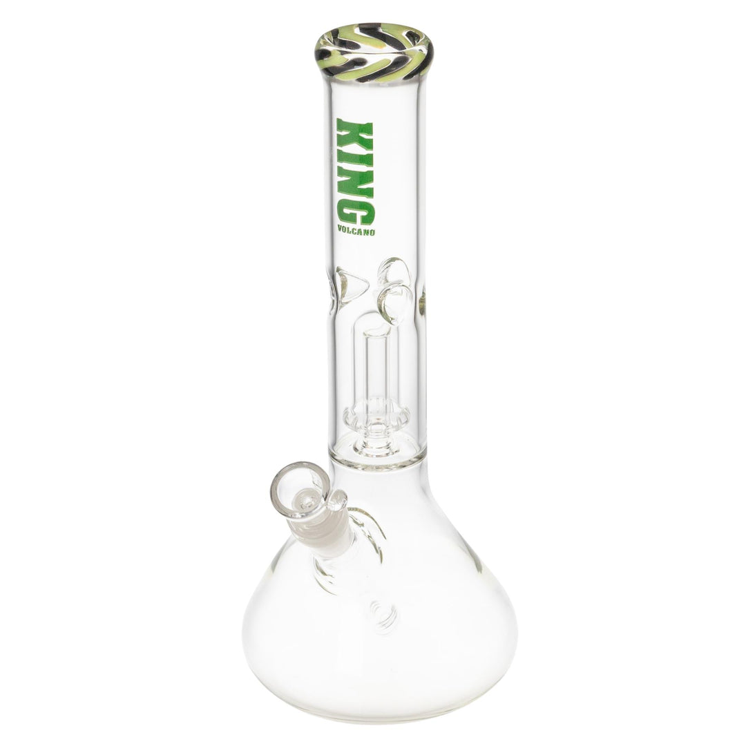 King Volcano 44mmx12” Wrap Beaker green, slight left angle - Up N Smoke 