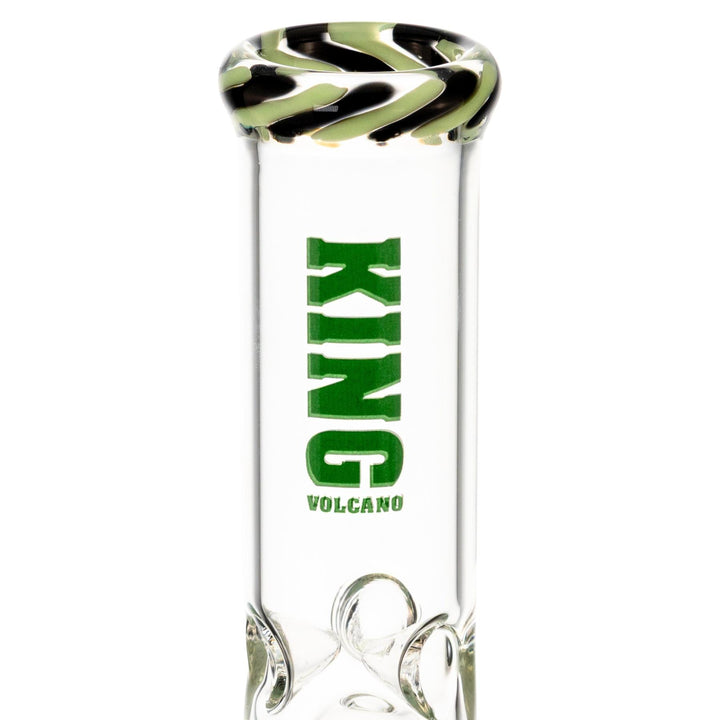 King Volcano 44mmx12” Wrap Beaker green, logo - Up N Smoke 
