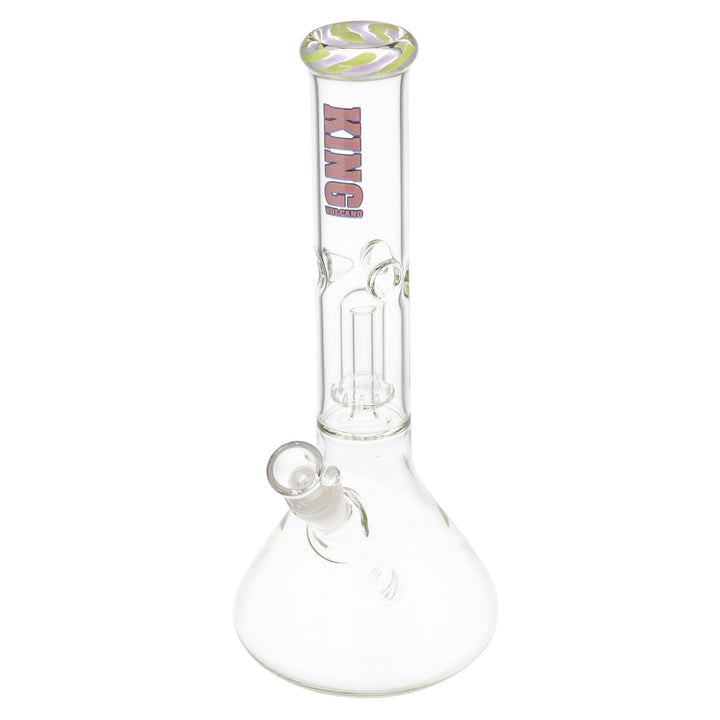 King Volcano 44mmx12” Wrap Beaker purple, slight left angle - Up N Smoke 