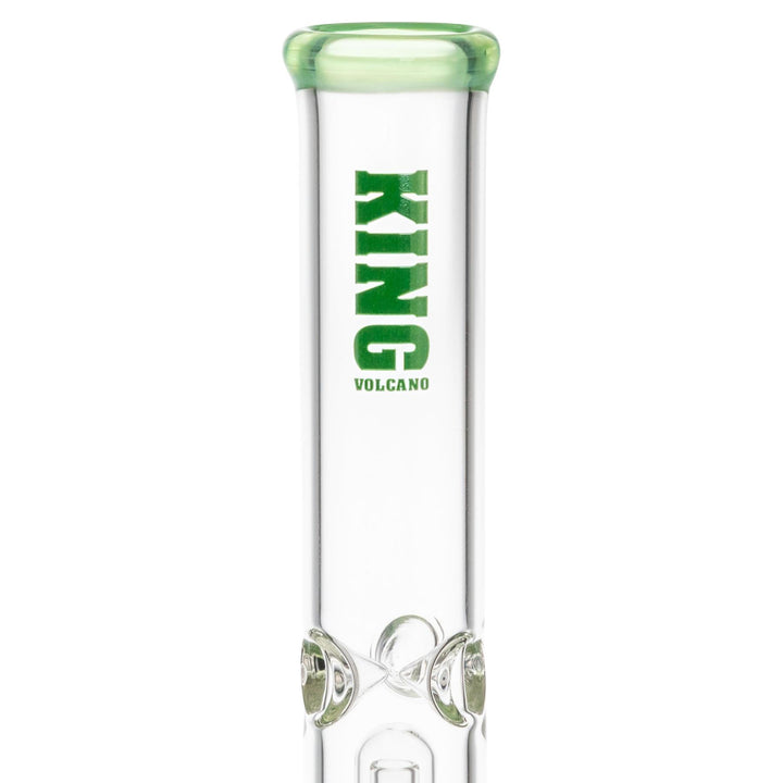 King Volcano 44mm x 15” Wrap Flare green detailed on a white background - Up N Smoke