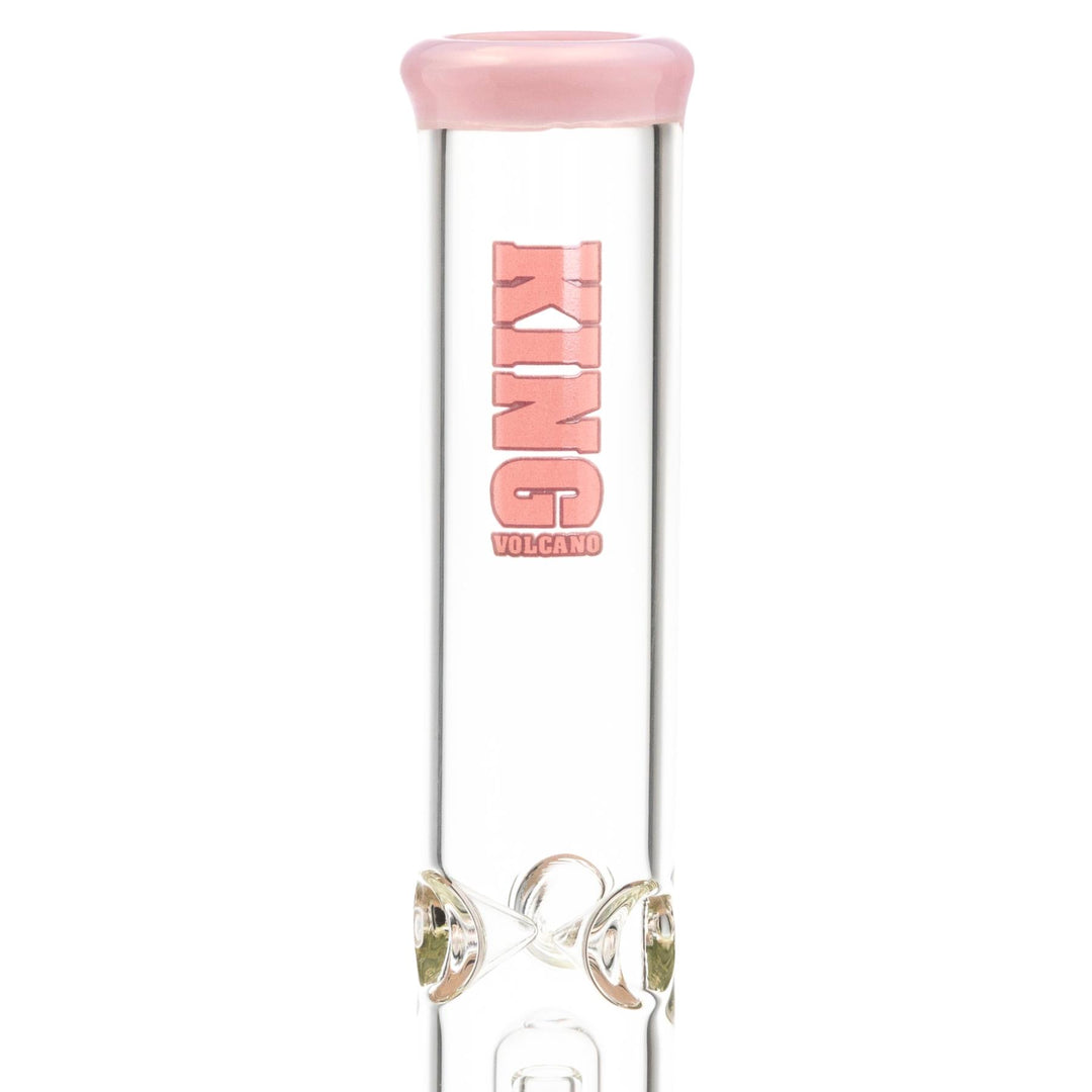 King Volcano 44mm x 15” Wrap Flare pink detailed on a white background - Up N Smoke