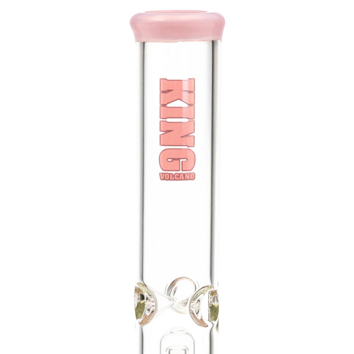 King Volcano 44mm x 15” Wrap Flare pink detailed on a white background - Up N Smoke