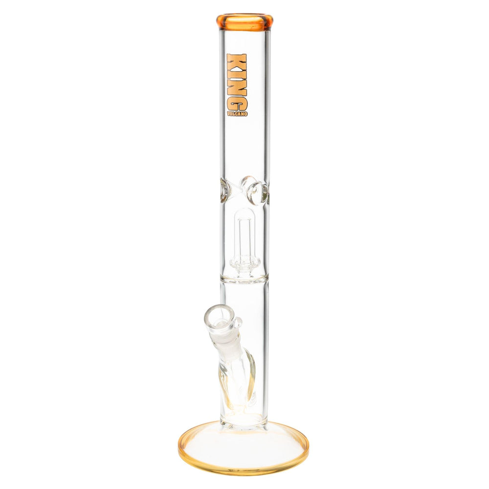 King Volcano 44mm x 15” Wrap Flare amber slightly tilted to the left on a white background - Up N Smoke