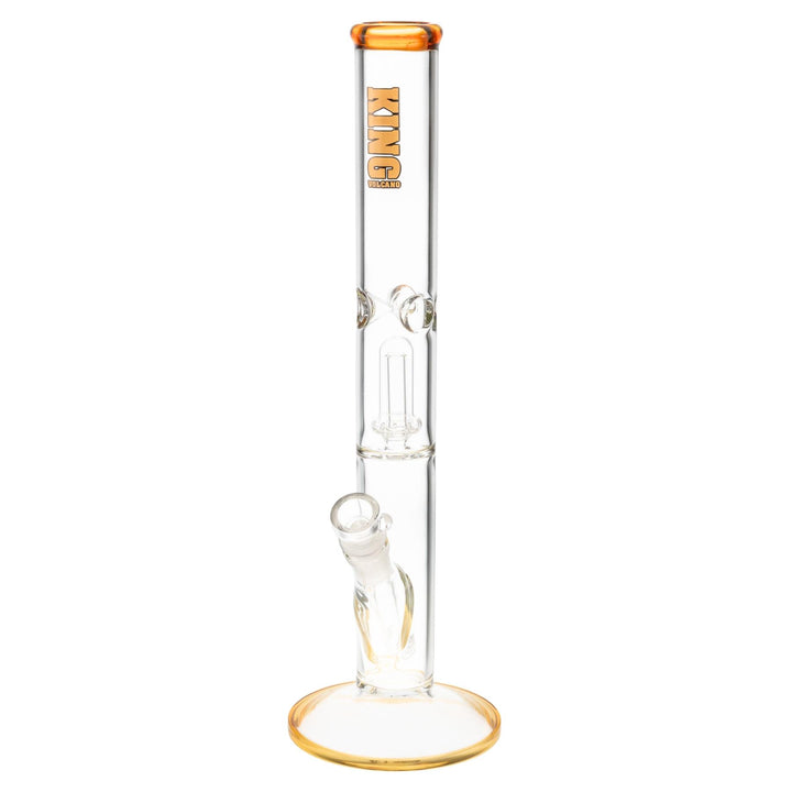 King Volcano 44mm x 15” Wrap Flare amber slightly tilted to the left on a white background - Up N Smoke