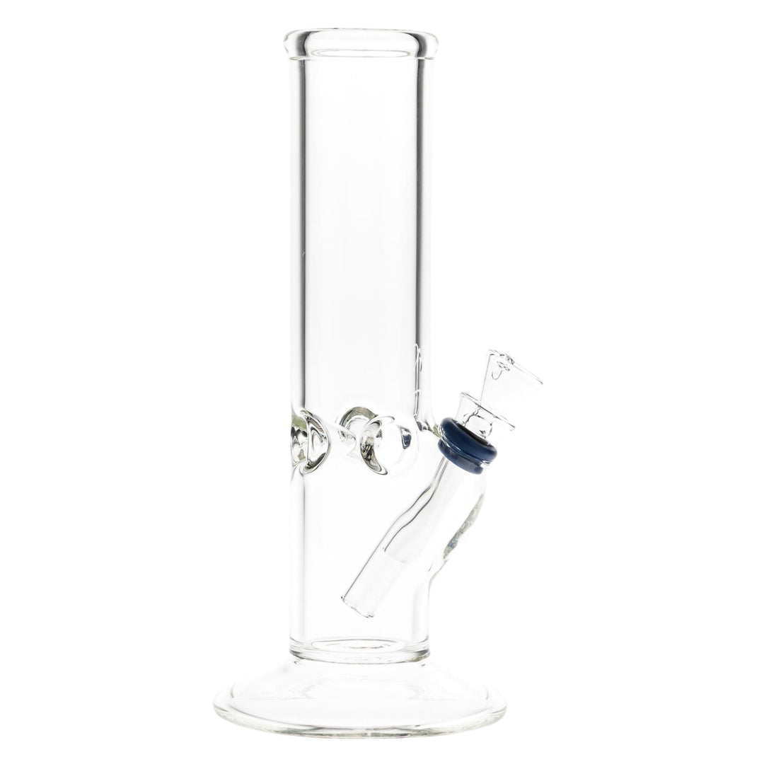 KV 44mmx8” Flare Slide Water Pipe Clear on a white background right angle  - Up N Smoke