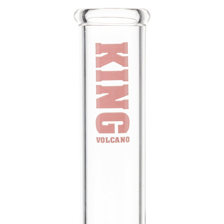 KV 50mm x 12” Beaker Water Pipe Pink close-up studio photo - Up N Smoke