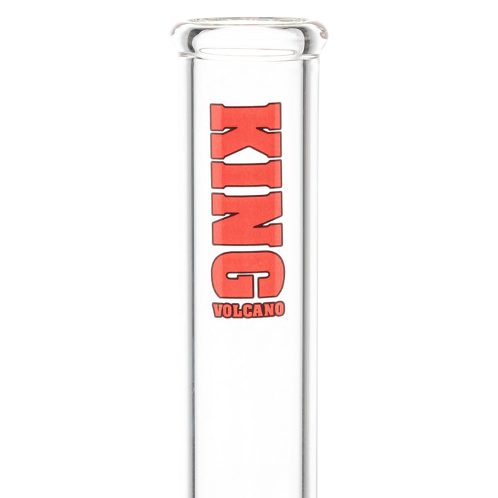 KV 50mm x 12” Beaker Water Pipe Red close-up studio photo - Up N Smoke