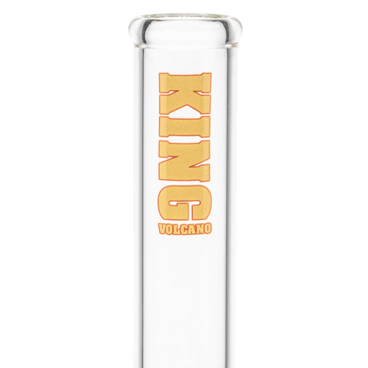 KV 50mm x 12” Beaker Water Pipe Yellow close-up studio photo - Up N Smoke