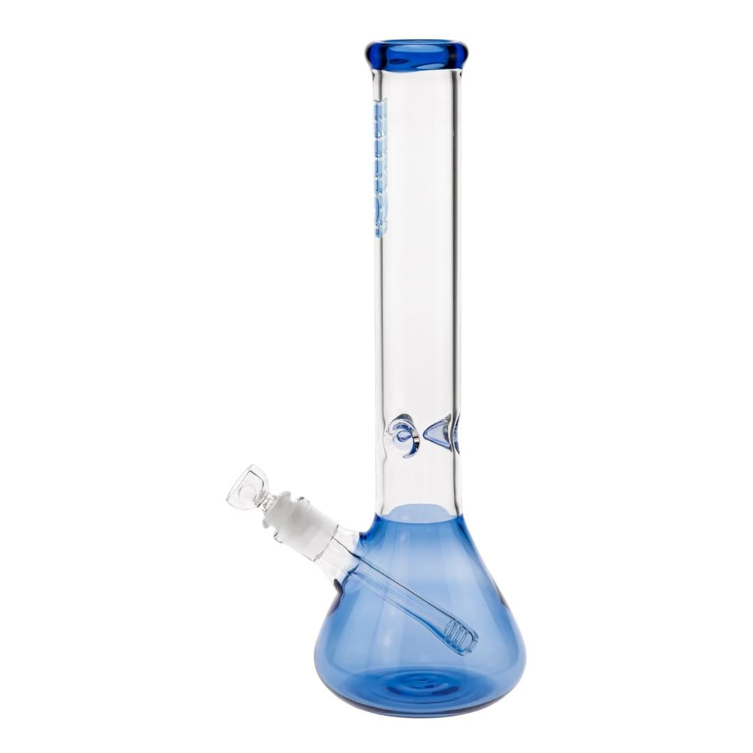 KV 50mmX15” Beaker Water Pipe displayed on a white background left angle - Up N Smoke