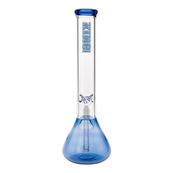 KV 50mmX15” Beaker Water Pipe displayed on a white background back angle - Up N Smoke