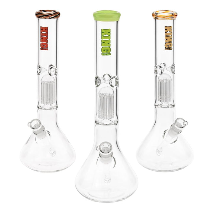 KV 50mmX15” Tree Arm Beaker Water Pipe group photo displayed on a white background - Up N Smoke 