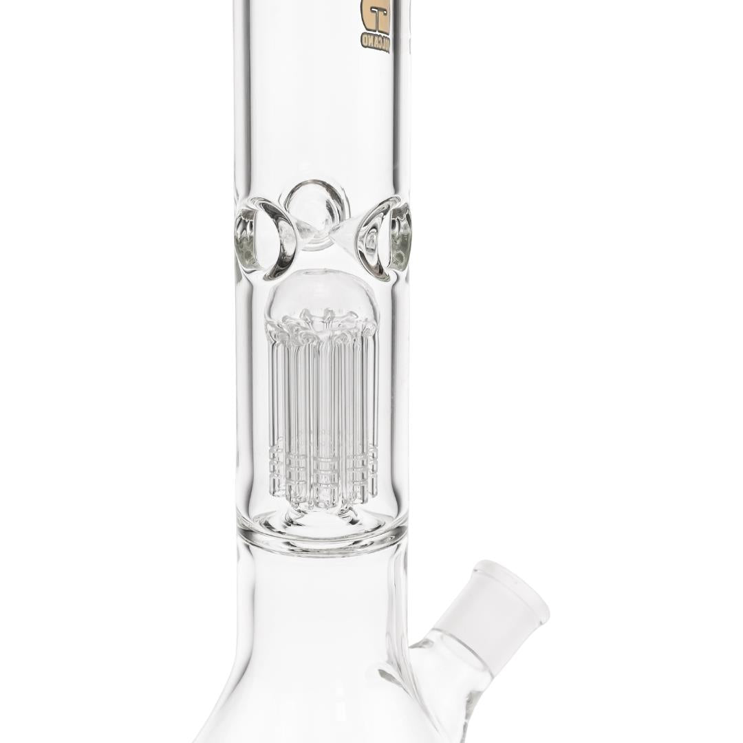 KV 50mmX15” Tree Arm Beaker Water Pipe  displayed on a white background close up of the tree arm perculator - Up N Smoke