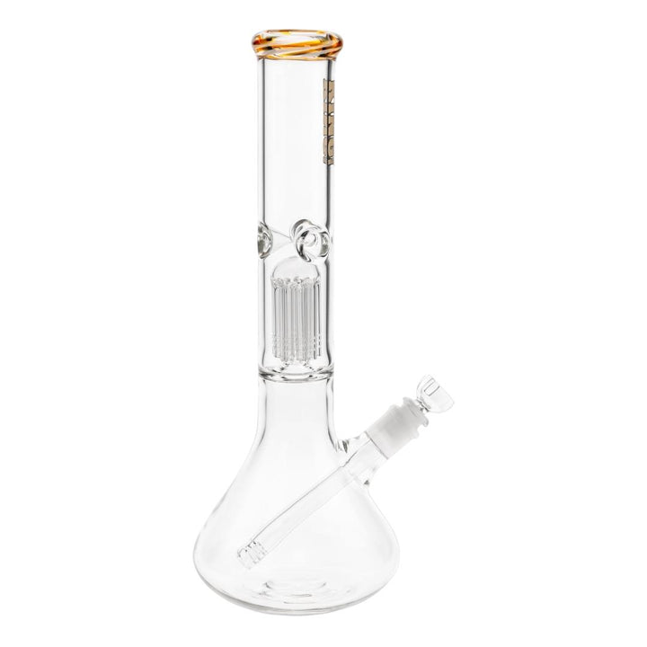 KV 50mmX15” Tree Arm Beaker Water Pipe orange color displayed on a white background right angle - Up N Smoke