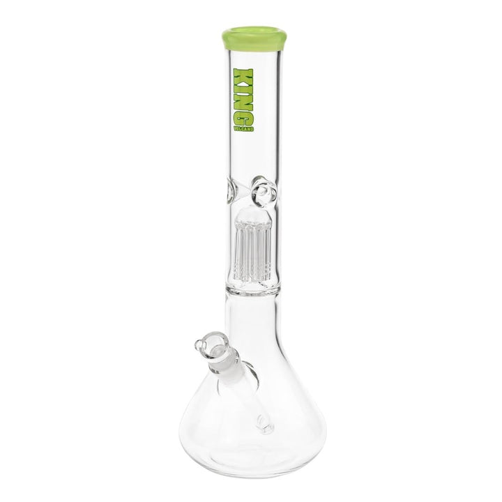 KV 50mmX15” Tree Arm Beaker Water Pipe green color displayed on a white background - Up N Smoke