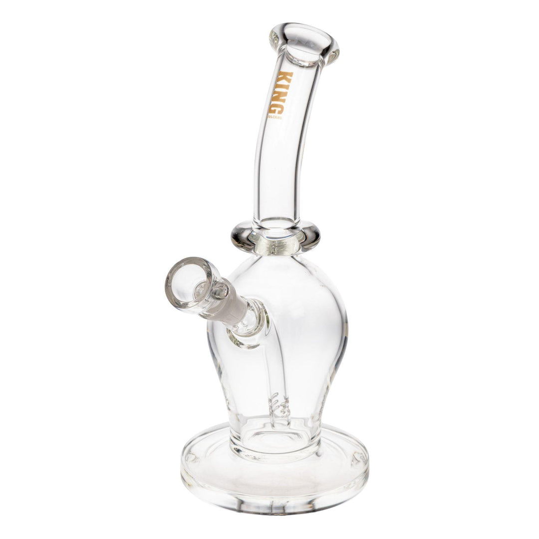 "Gold King Volcano Fixed Flare Bubbler on a white background," - Up N Smoke.
