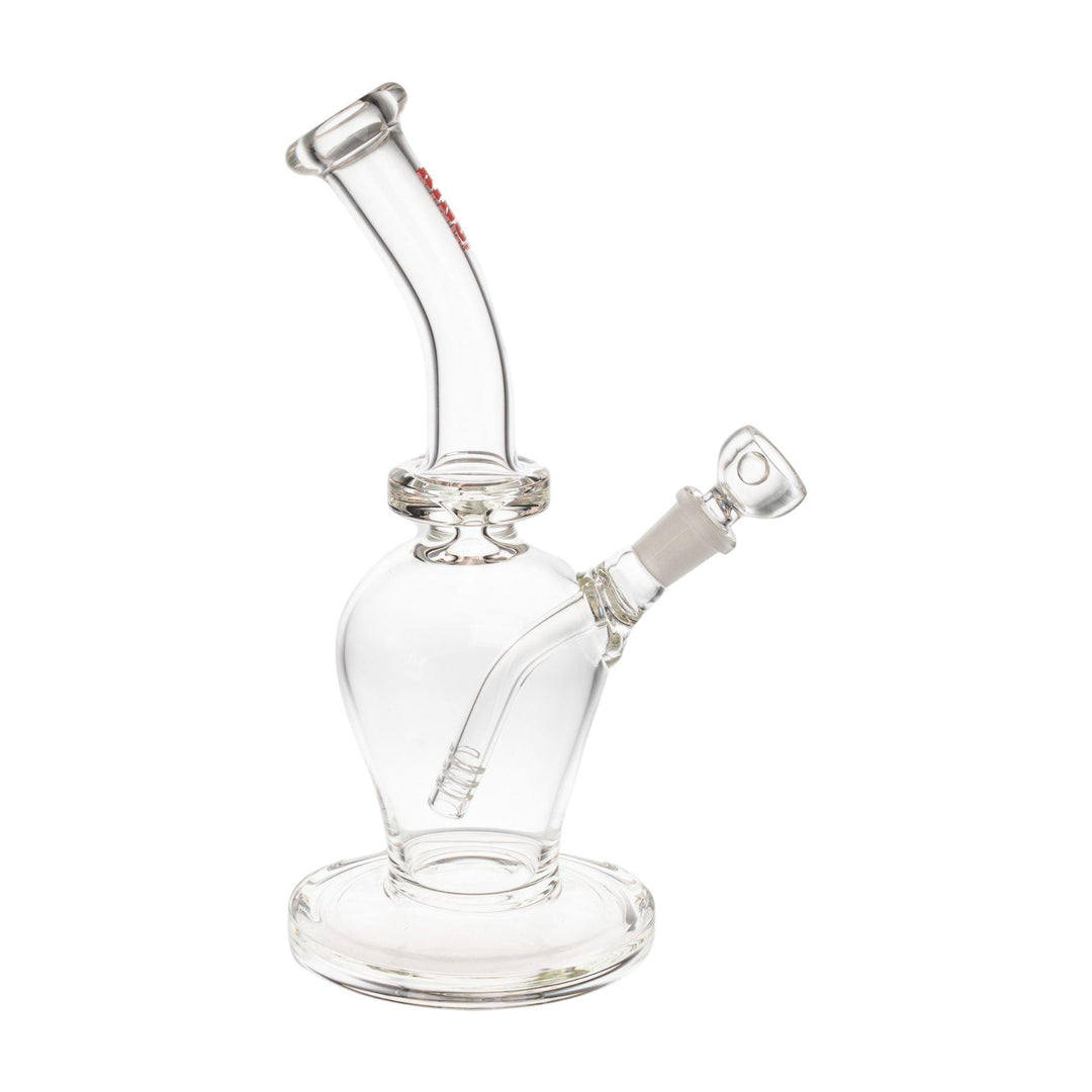 "Right-side of a King Volcano 50mmx10in Fixed Flare Bubbler on a white background," - Up N Smoke.