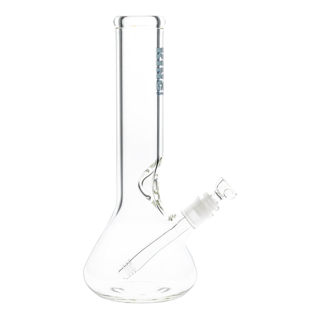KV 50mmx12" One Prong Beaker dark blue on a white background right side angle - Up N Smoke