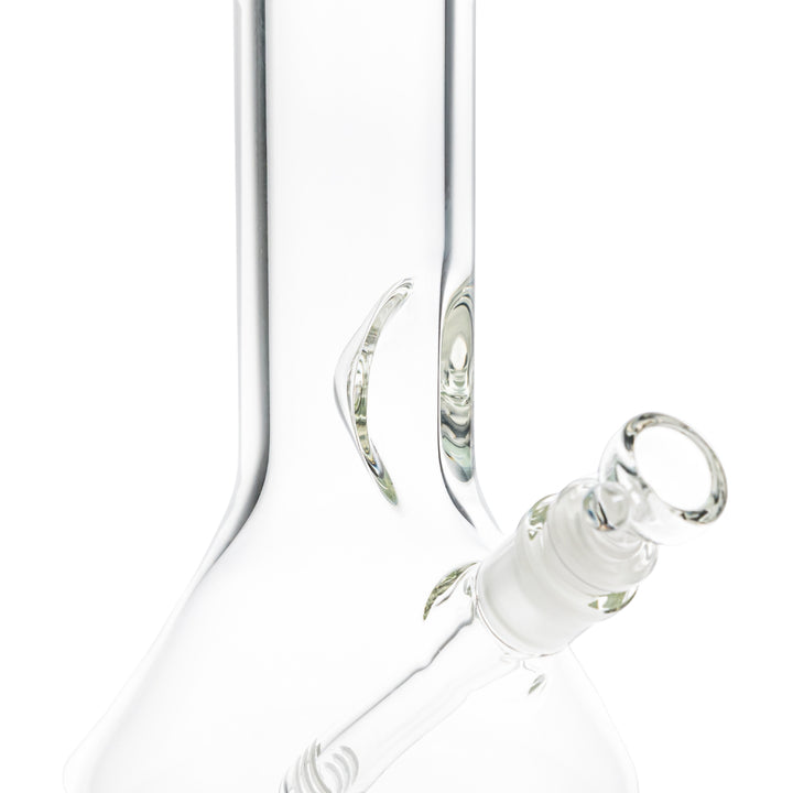 KV 50mmx12" One Prong Beaker dark blue on a white background close up angle - Up N Smoke