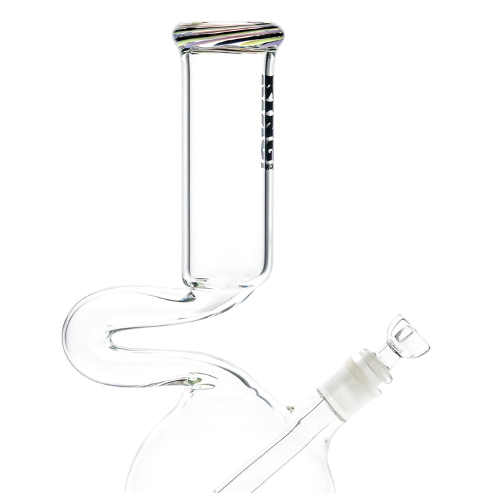 KV 50mmx12" Wrap Zong Beaker Water Pipe on a white background close up angle - Up N Smoke