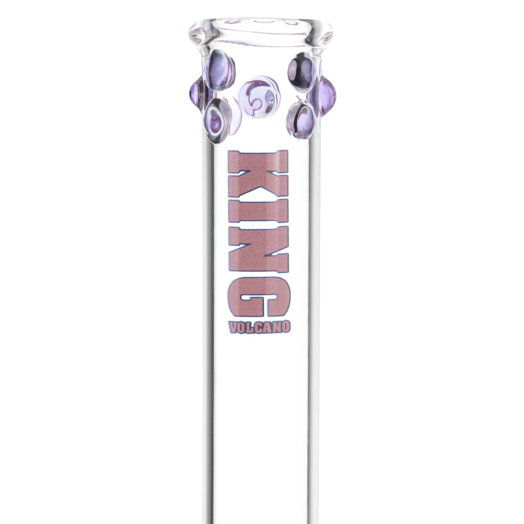 The King Volcano 50mm x 15in Dotted Beaker Purple up close - Up N Smoke