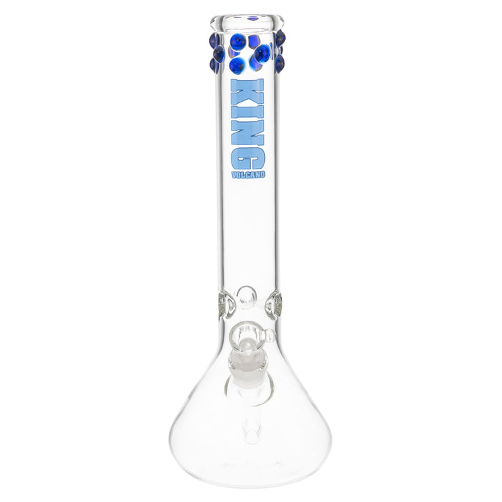 The King Volcano 50mm x 15in Dotted Beaker Blue front  - Up N Smoke
