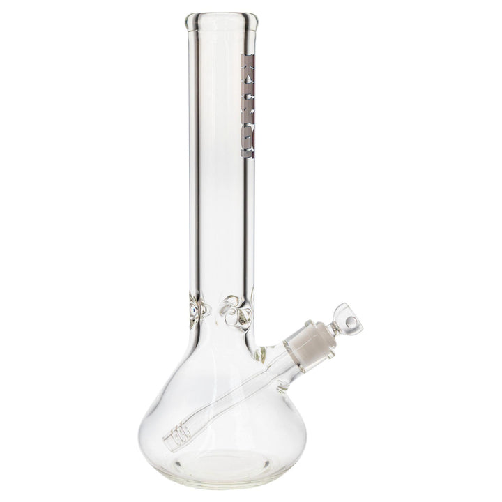 "Right-side of a King Volcano 50mmx15in Beaker Water Pipe that features a three-prong ice pinch and a diffused downstem," - Up N Smoke.