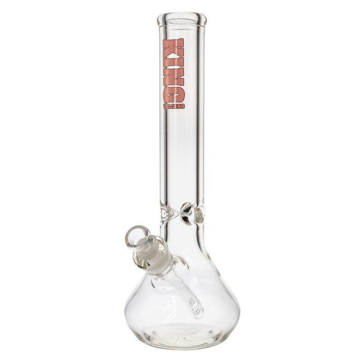 "Pink King Volcano 50mmx15in Beaker Water Pipe on a white background," - Up N Smoke.
