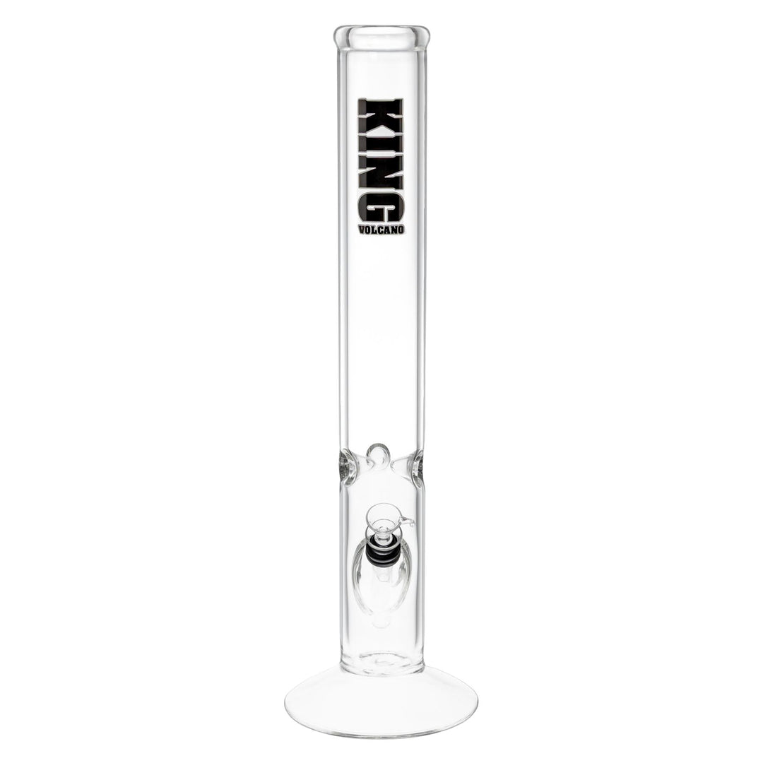 The KV 50mm x 15” Flare Slide Water Pipe Black with Black Color front angle - Up N Smoke