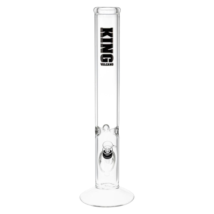 The KV 50mm x 15” Flare Slide Water Pipe Black with Black Color front angle - Up N Smoke
