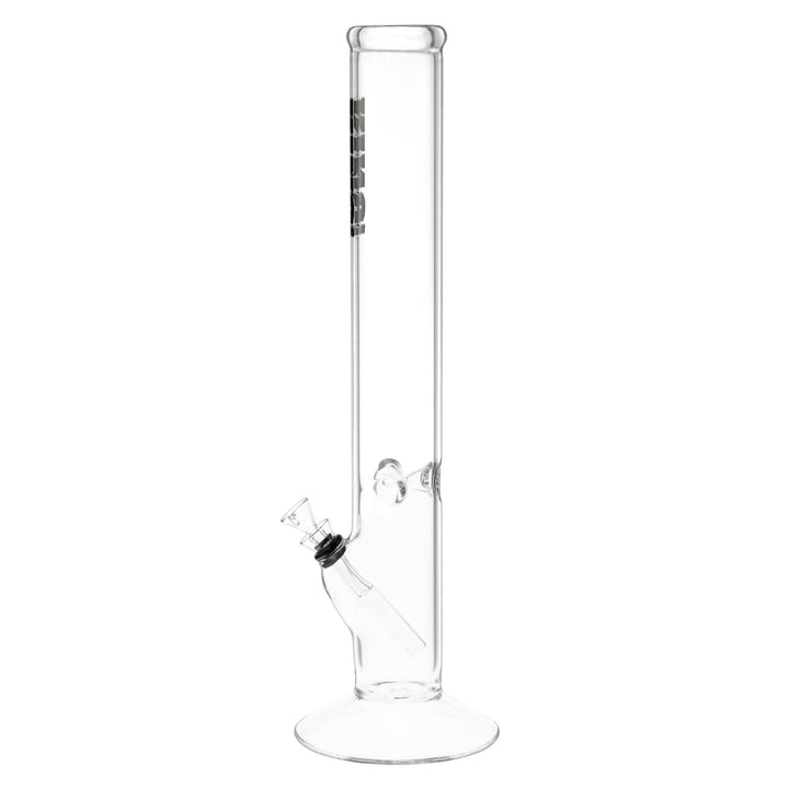 The KV 50mm x 15” Flare Slide Water Pipe Black with Black Color left side angle - Up N Smoke