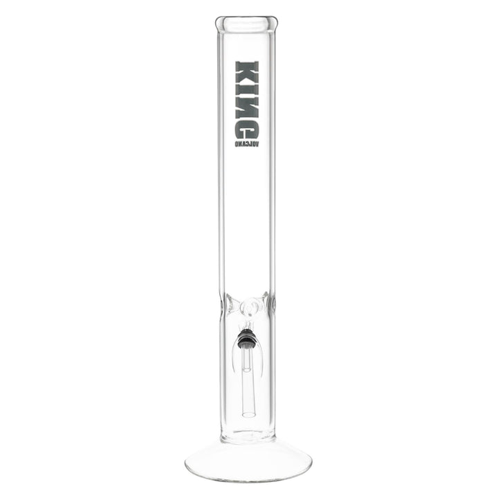 The KV 50mm x 15” Flare Slide Water Pipe Black with Black Color back side angle - Up N Smoke