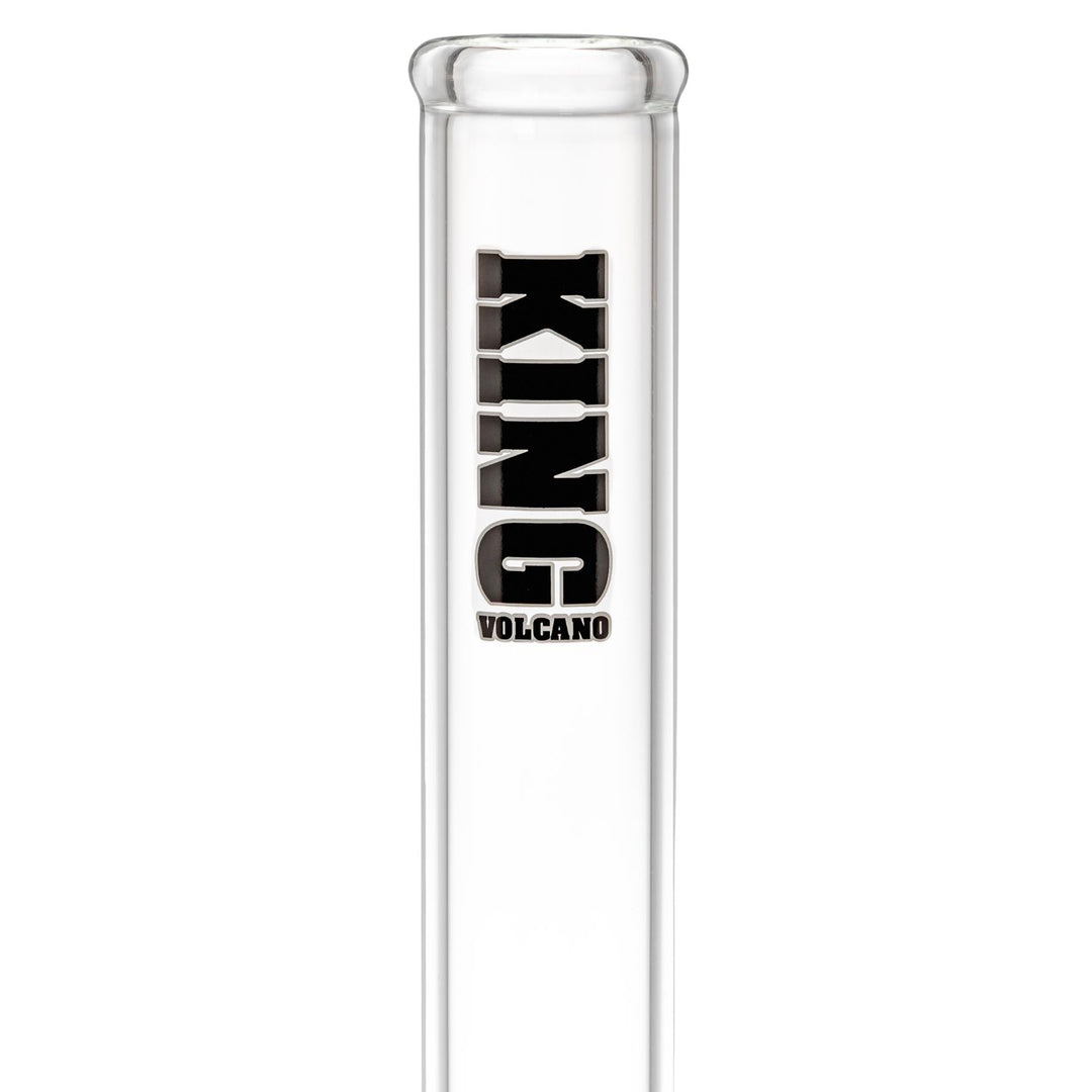 The KV 50mm x 15” Flare Slide Water Pipe Black with Black Color close-up angle - Up N Smoke