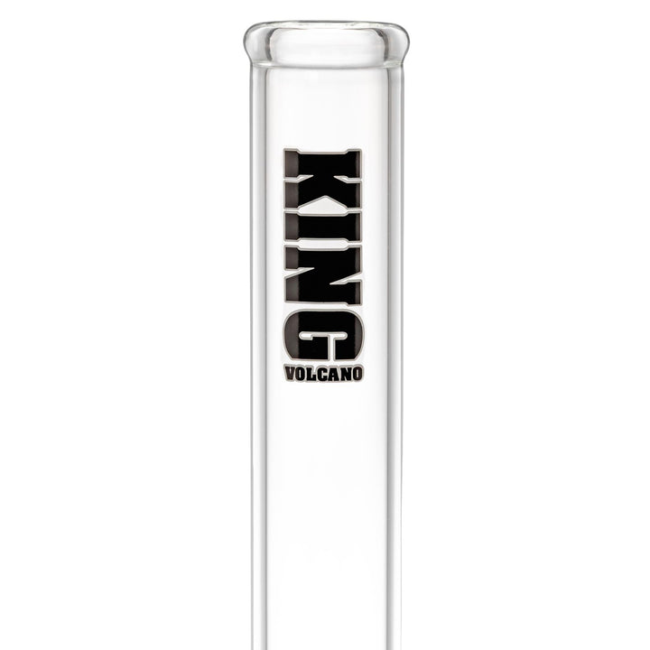 The KV 50mm x 15” Flare Slide Water Pipe Black with Black Color close-up angle - Up N Smoke