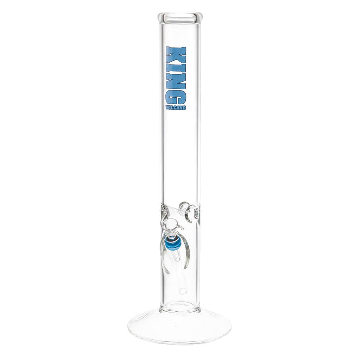 The KV 50mm x 15” Flare Slide Water Pipe Blue with Blue Color slight side angle - Up N Smoke