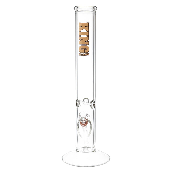 The KV 50mm x 15” Flare Slide Water Pipe Gold with Gold Color slight side angle - Up N Smoke