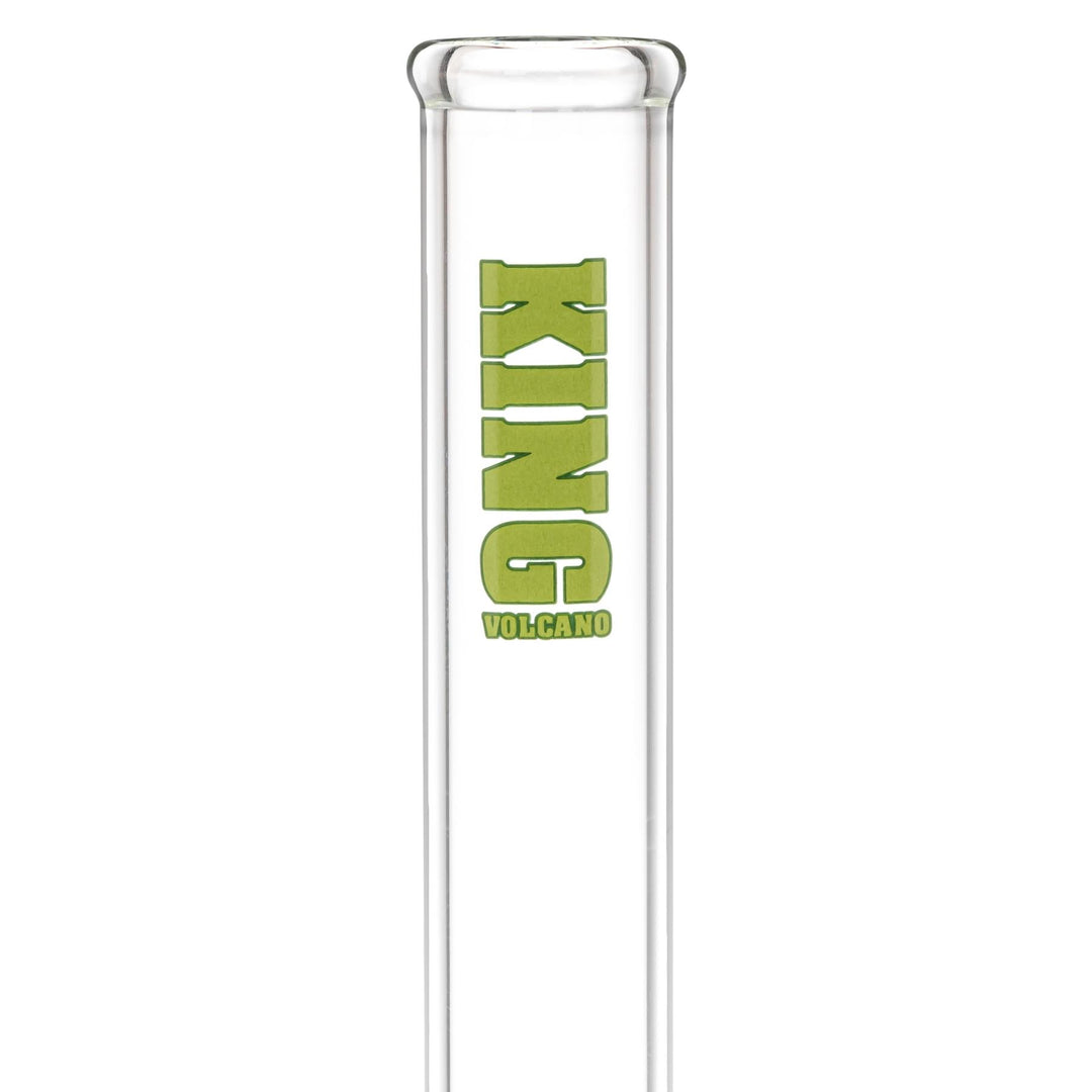 The KV 50mm x 15” Flare Slide Water Pipe Green Color close-up side angle - Up N Smoke