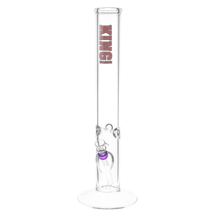 The KV 50mm x 15” Flare Slide Water Pipe Purple with Purple Color slight side angle - Up N Smoke