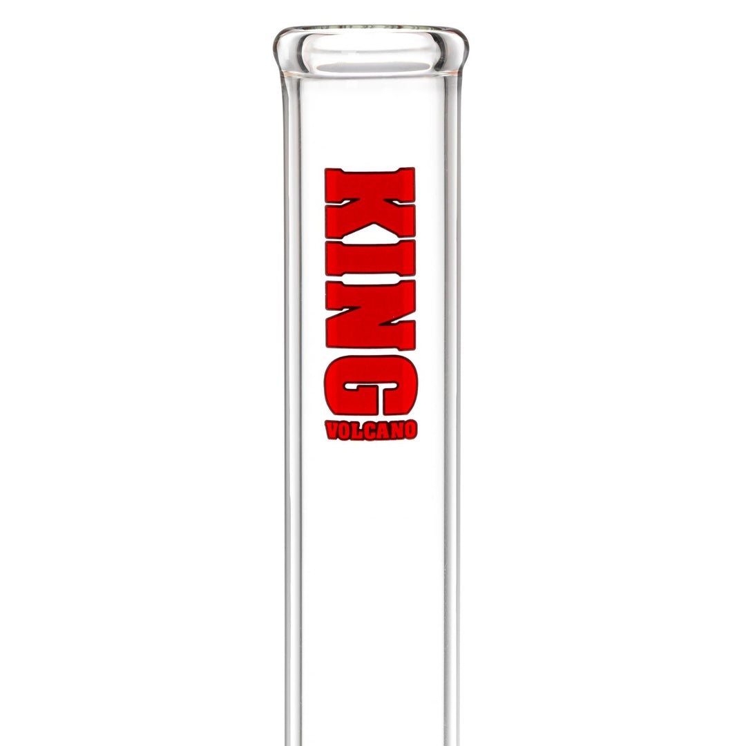 The KV 50mm x 15” Flare Slide Water Pipe Red Color close-up angle - Up N Smoke