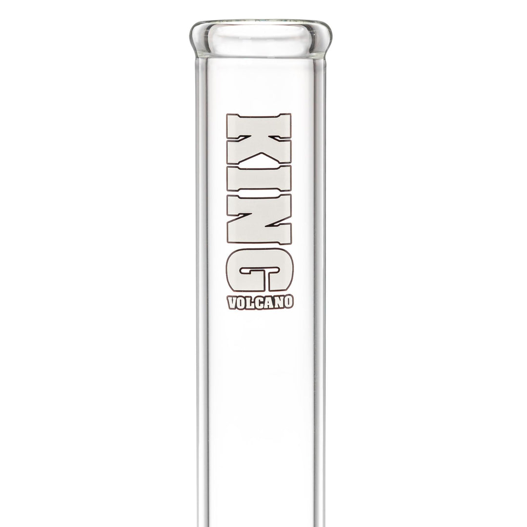 The KV 50mm x 15” Flare Slide Water Pipe White Color close-up angle - Up N Smoke