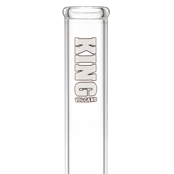 The KV 50mm x 15” Flare Slide Water Pipe White Color close-up angle - Up N Smoke