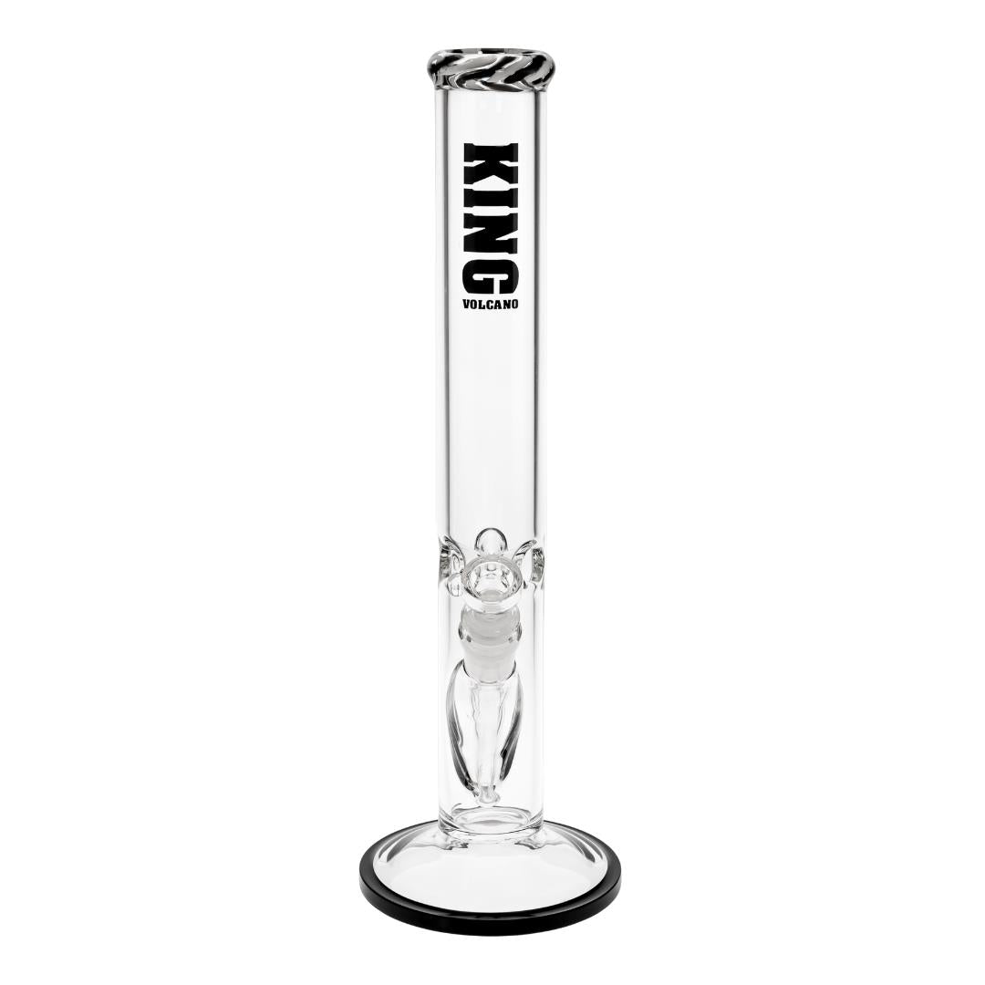 KV 50mmX15” Flare Water Pipe black color photo displayed on a white background front angle - Up N Smoke