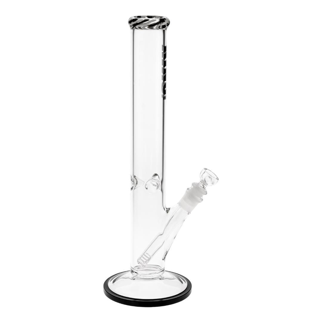 KV 50mmX15” Flare Water Pipe black color photo displayed on a white background right angle - Up N Smoke