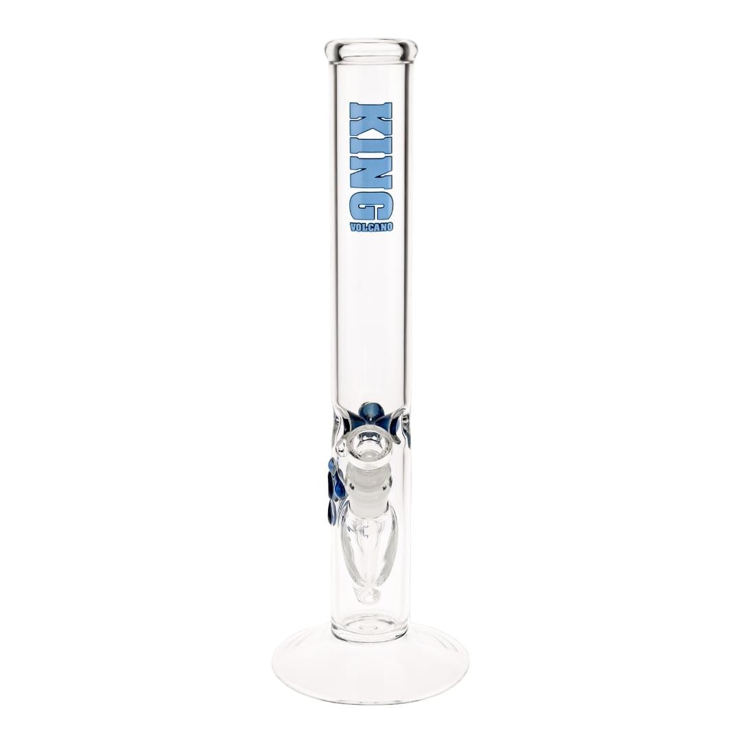 KV 50mmX15” Flare Water Pipe blue color photo displayed on a white background front angle - Up N Smoke