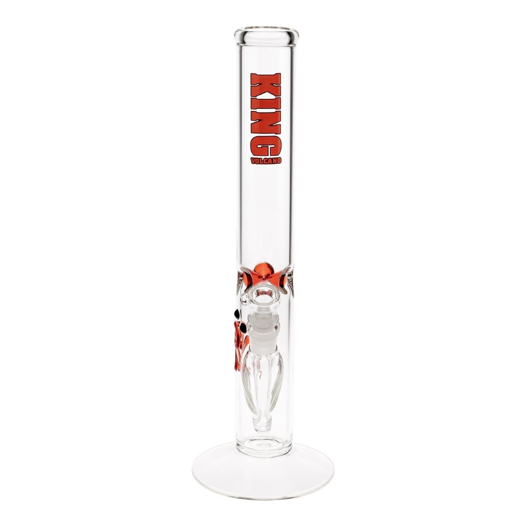 KV 50mmX15” Flare Water Pipe red color photo displayed on a white background front angle - Up N Smoke